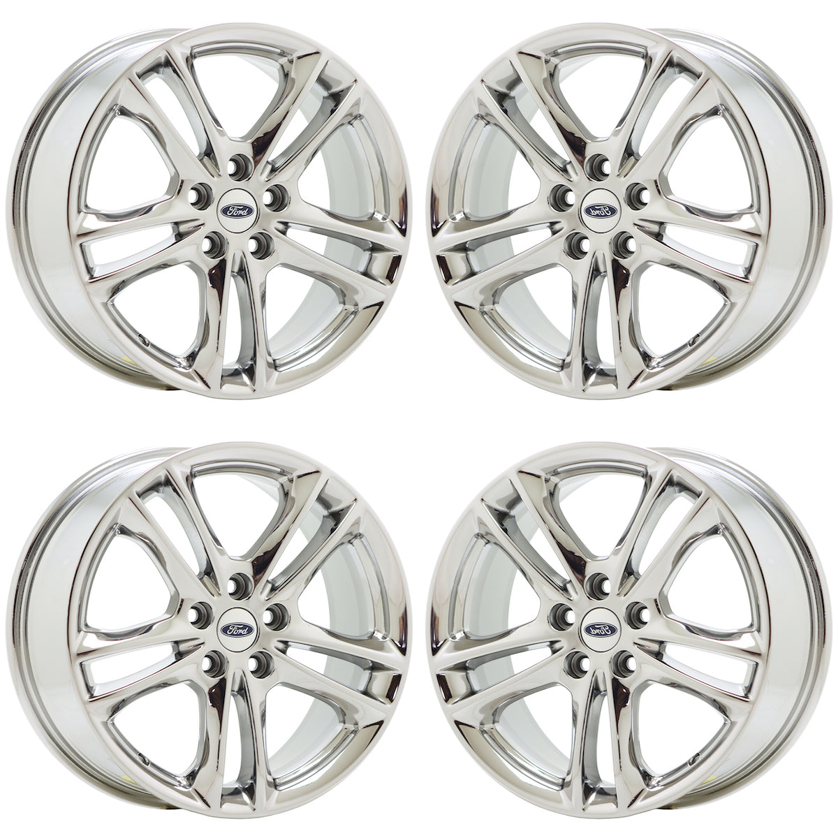 17" Ford Fusion Bright Chrome wheels rims Factory OEM set 3984