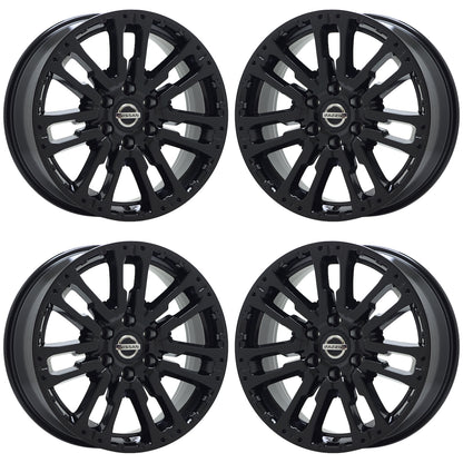 20" Nissan Titan Gloss Black wheels rims Factory OEM set 62754