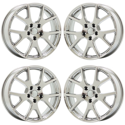 19" Dodge Journey Grand Caravan Bright Chrome wheels rims OEM set 2422 EXCHANGE
