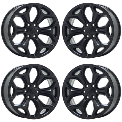 22" Dodge Ram 1500 Truck Satin Black wheels rims Factory OEM 2019-2024 set 2685
