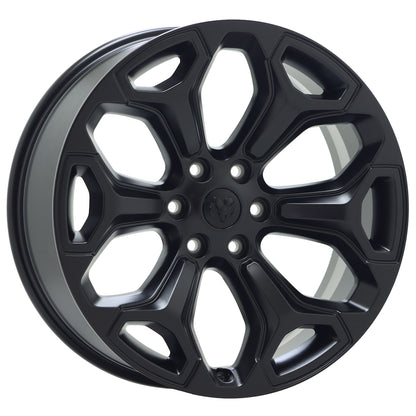 22" Dodge Ram 1500 Truck Satin Black wheels rims Factory OEM 2019-2024 set 2685