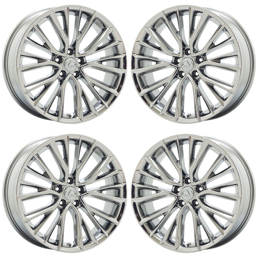 20" Lexus NX250 NX350 Bright Chrome wheels rims Factory OEM set 74411 EXCHANGE