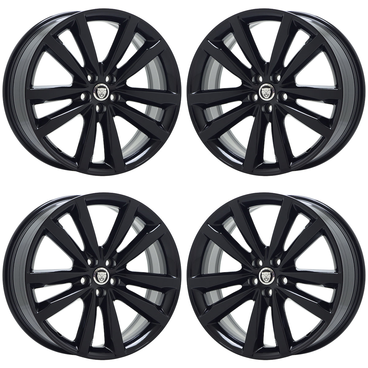 20" Jaguar F-Pace Gloss Black wheels rims Factory OEM set 59975 EXCHANGE