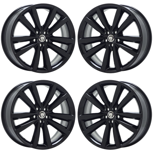 20" Jaguar F-Pace Gloss Black wheels rims Factory OEM set 59975 EXCHANGE