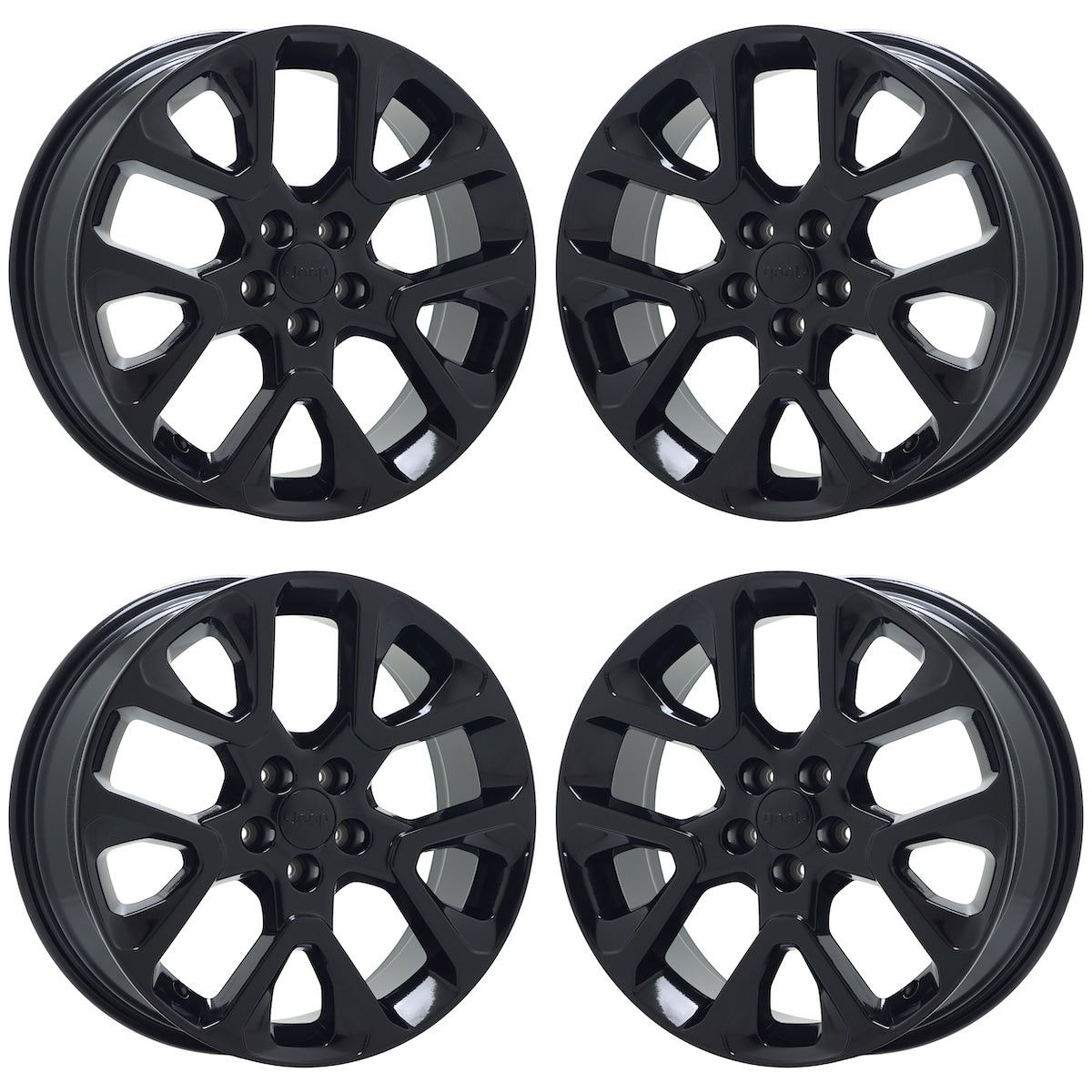 19" Jeep Compass Gloss Black wheels rims Factory OEM set 9192 EXCHANGE