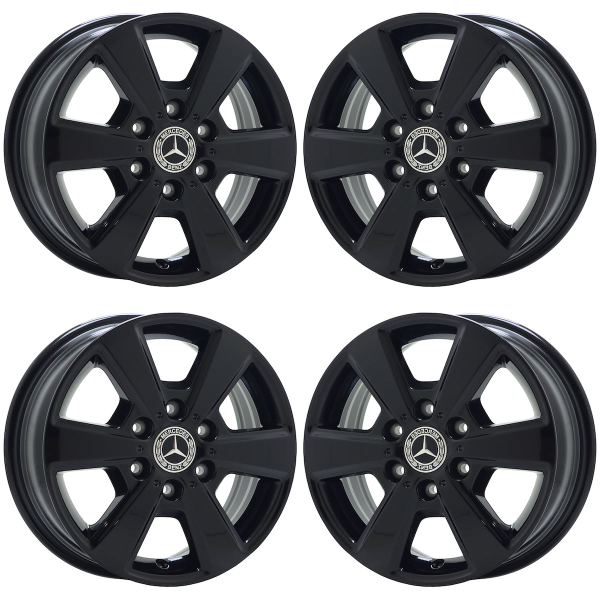 16" Dodge Mercedes Freightliner Sprinter Gloss Black Factory OEM wheels 96656
