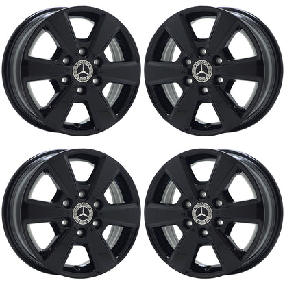 16" Dodge Mercedes Freightliner Sprinter Gloss Black Factory OEM wheels 96656