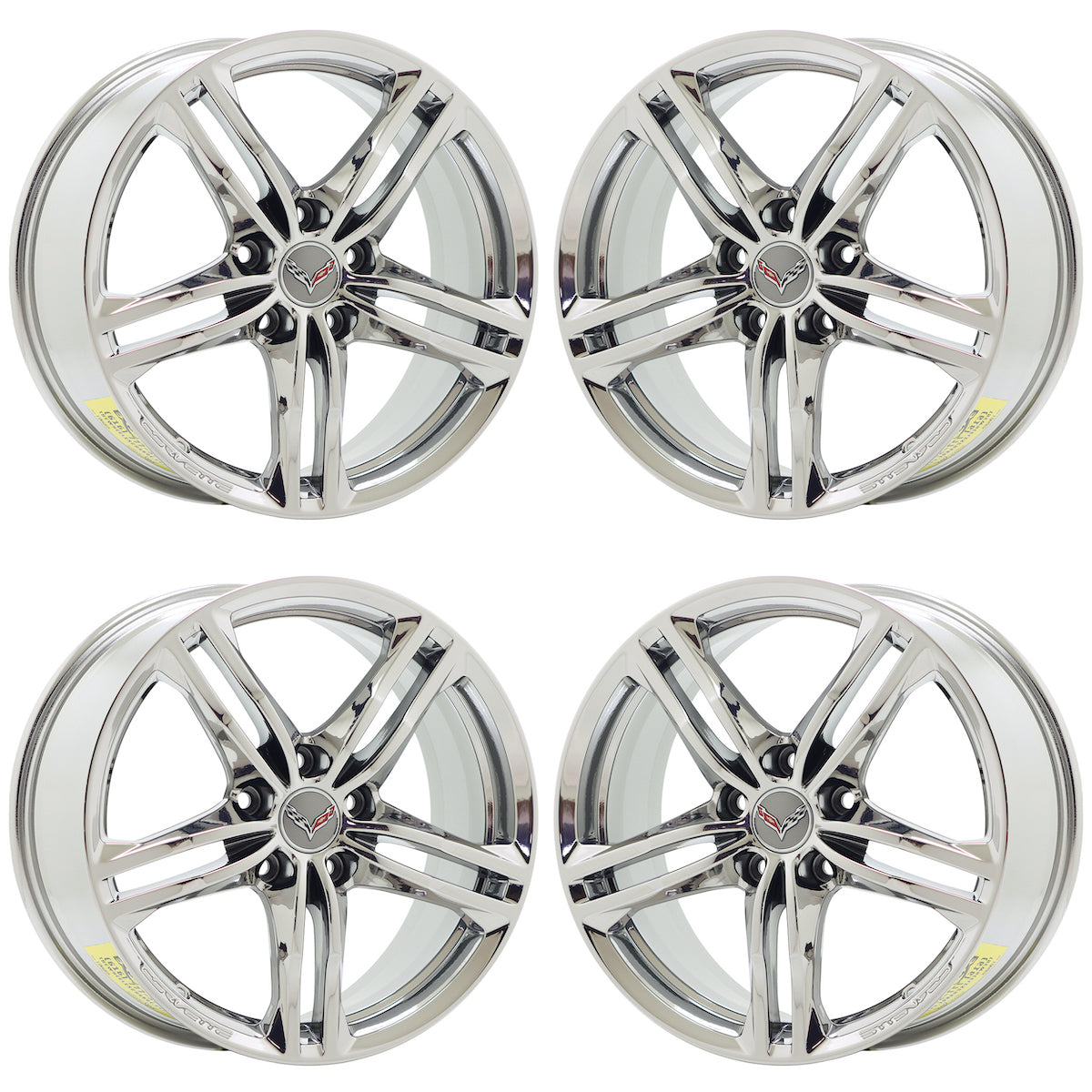 18" Chevrolet Corvette Bright Chrome wheels rims Factory OEM set 5729 EXCHANGE