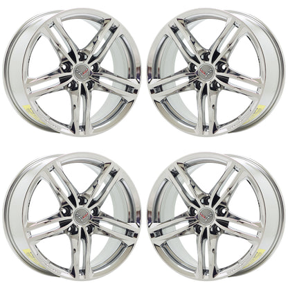 18" Chevrolet Corvette Bright Chrome wheels rims Factory OEM set 5729 EXCHANGE