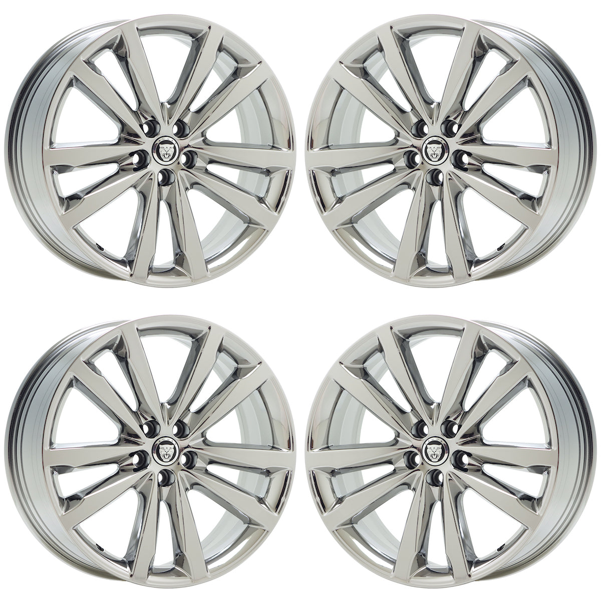 20" Jaguar F-Pace Bright Chrome wheels rims Factory OEM set 59975
