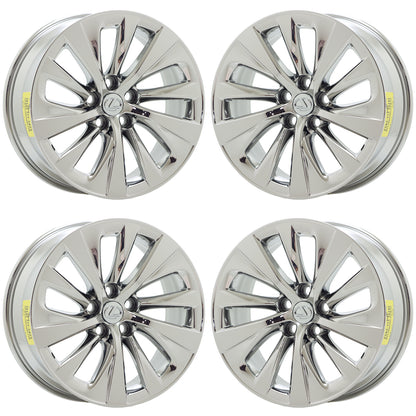 19" Lexus LS500 LS500h Bright Chrome wheels rims Factory OEM set 74367