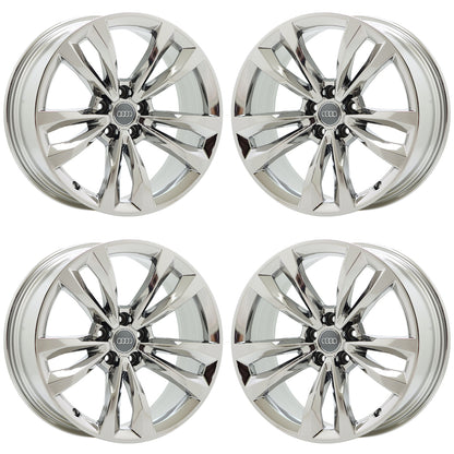 19" Audi Q7 Bright Chrome wheels rims Factory OEM set 59011