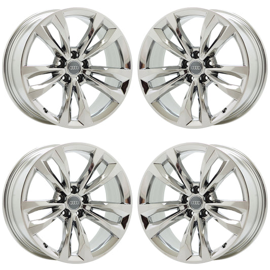 19" Audi Q7 Bright Chrome wheels rims Factory OEM set 59011