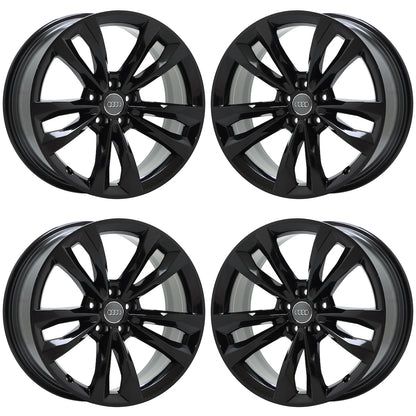 19" Audi Q7 Gloss Black wheels rims Factory OEM set 59011 EXCHANGE