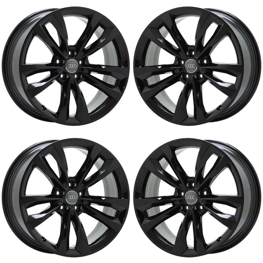 19" Audi Q7 Gloss Black wheels rims Factory OEM set 59011