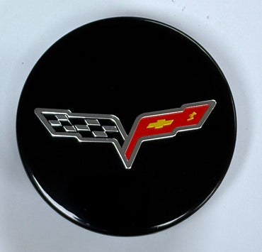 2 5/8" Chevrolet Corvette Gloss Black Center Cap #9598732 set