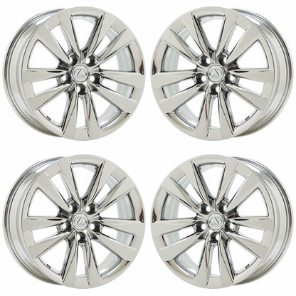 18" Lexus LS LS460 Bright Chrome wheels rims Factory OEM set 4 74283 EXCHANGE