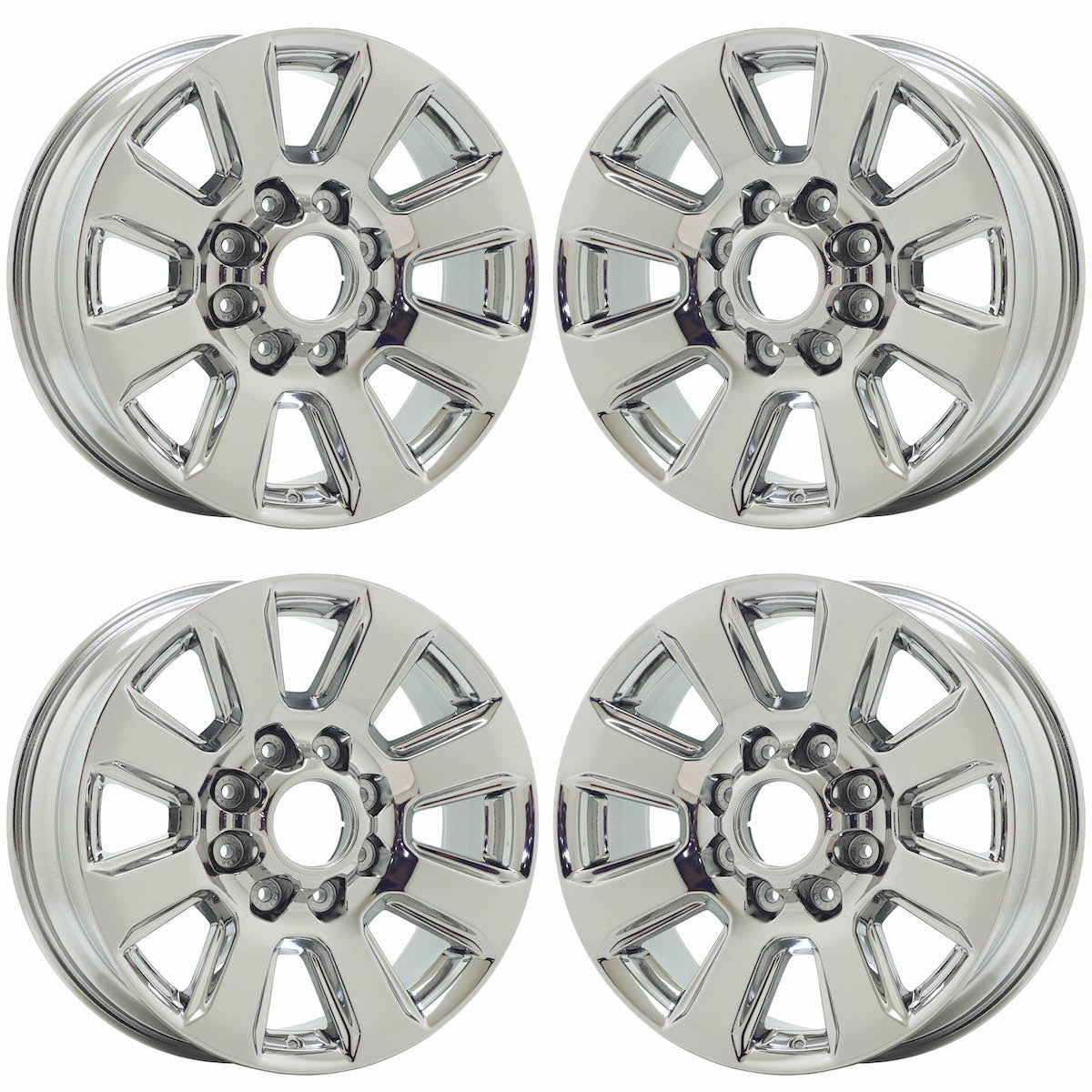 20" Ford F250 F350 SRW Bright Chrome wheels rims Factory OEM set 10102 EXCHANGE