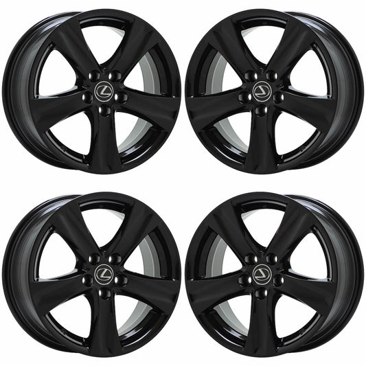 18x8" 18x8.5" Lexus IS250 IS350 Gloss Black wheels rims Factory OEM 74238 74239