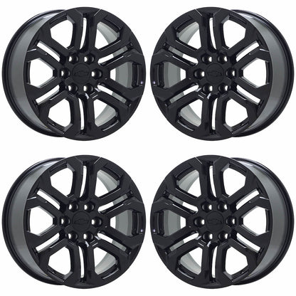 20" Chevy Colorado Truck Gloss Black wheels rims Factory OEM set 95780 EXCHANGE