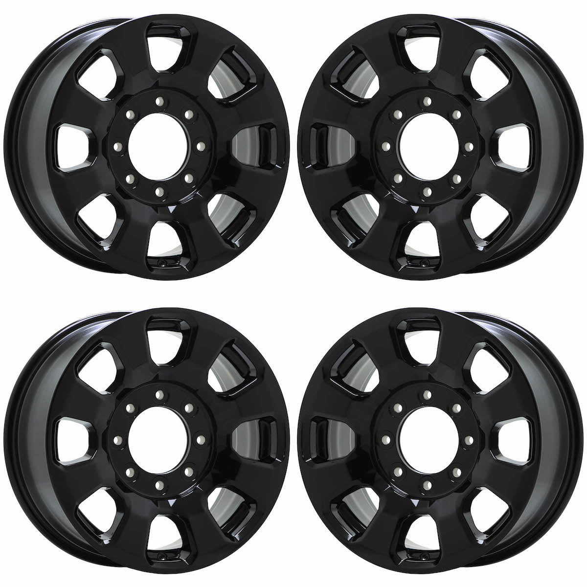 18" Ford F250 F350 SRW Gloss Black wheels rims Factory OEM set 10481