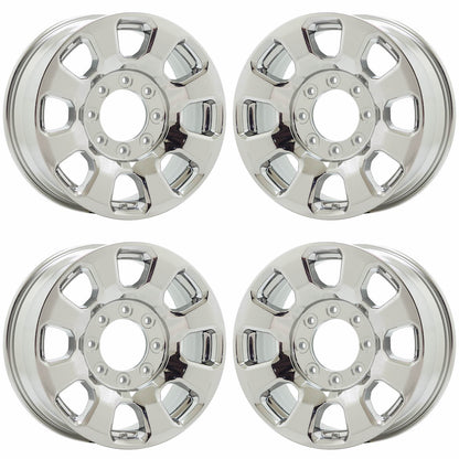 18" Ford F250 F350 SRW Bright Chrome wheels rims Factory OEM set 10481