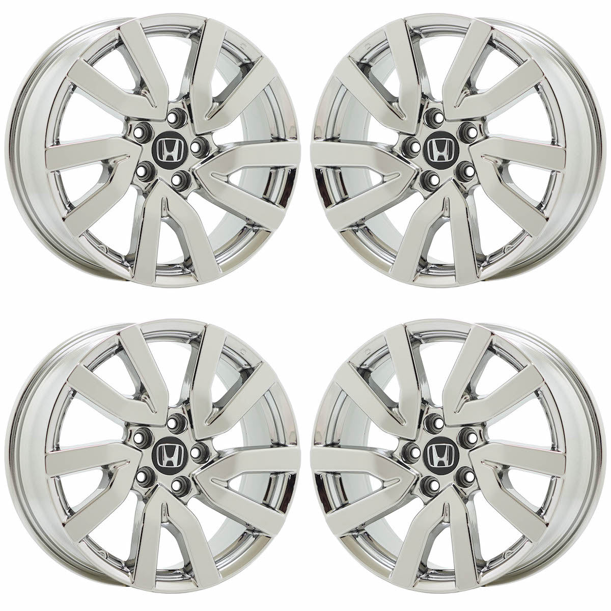 18" Honda Pilot Bright Chrome wheels rims Factory OEM set 63148 EXCHANGE