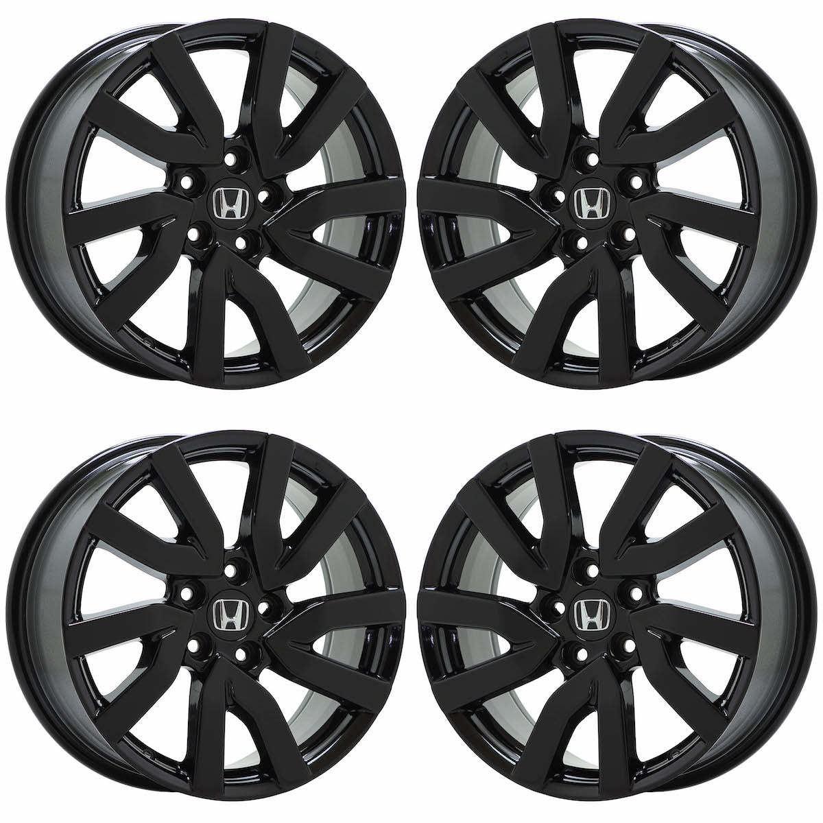 18" Honda Pilot Gloss Black wheels rims Factory OEM set 63148 EXCHANGE