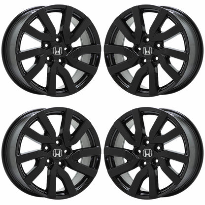 18" Honda Pilot Gloss Black wheels rims Factory OEM set 63148 EXCHANGE
