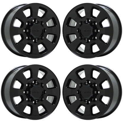 18" GMC Sierra 2500 3500 Gloss Black wheels rims OEM set 5501 EXCHANGE