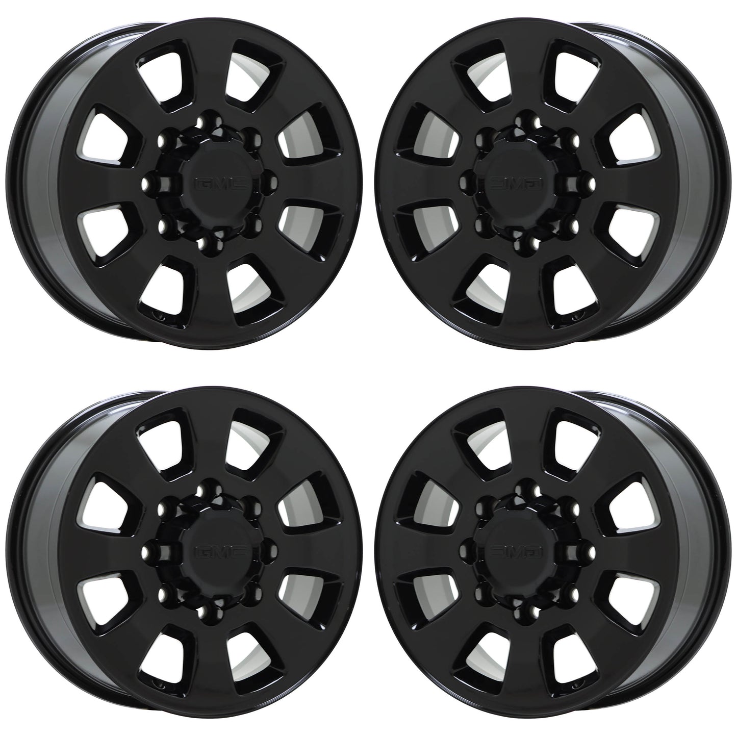 18" GMC Sierra 2500 3500 Gloss Black wheels rims OEM set 5501 EXCHANGE