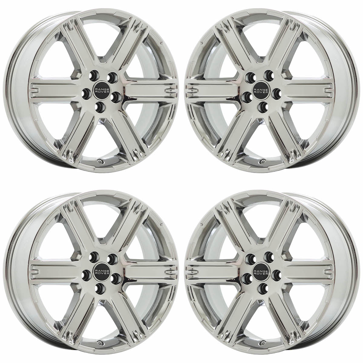 19" Land Rover Range Rover Evoque Bright Chrome wheels rim OEM set 72234