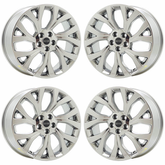 21" Range Rover HSE Bright Chrome wheels rims Factory OEM set 72322 72323