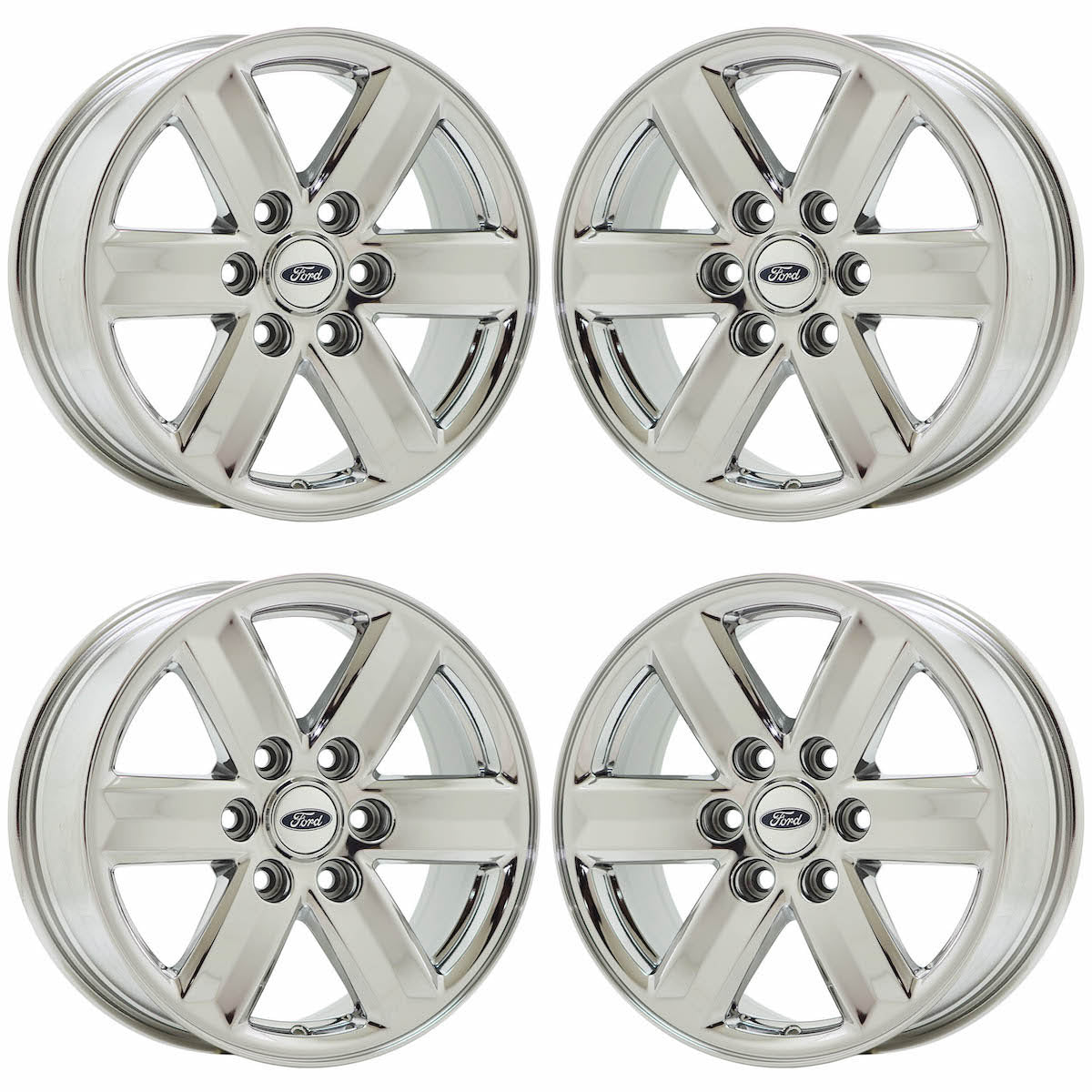 17" Ford F150 Truck Bright Chrome wheels rims Factory OEM set 4 10339 EXCHANGE
