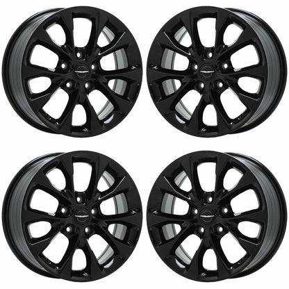 18" Chrysler Pacifica Gloss Black wheels rims Factory OEM set 95052 EXCHANGE