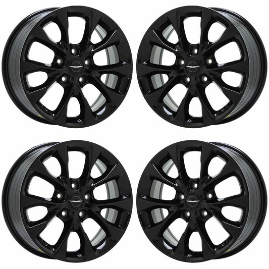 18" Chrysler Pacifica Gloss Black wheels rims Factory OEM set 95052 EXCHANGE