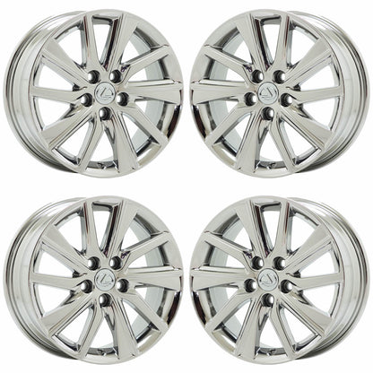 17" Lexus ES300 ES350 Bright Chrome wheels rims Factory OEM set 4 74333 EXCHANGE