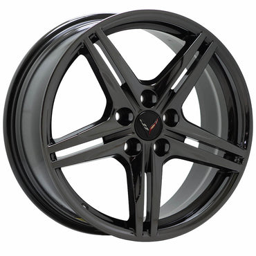 19x8.5" 20x11" Corvette C8 Black Chrome wheels rims Factory 8126 8127 EXCHANGE