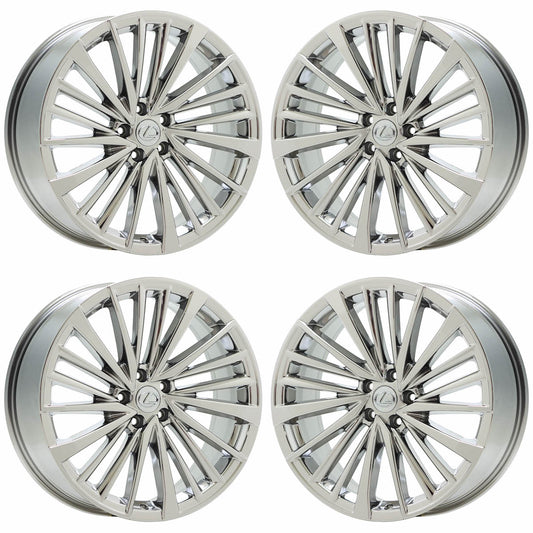 21" Lexus RX350 RX350H Bright Chrome wheels rims Factory OEM set LG111 EXCHANGE