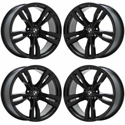 21" BMW X7 Gloss Black wheels rims Factory OEM set 86531 EXCHANGE