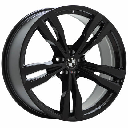 21" BMW X7 Gloss Black wheels rims Factory OEM set 86531 EXCHANGE