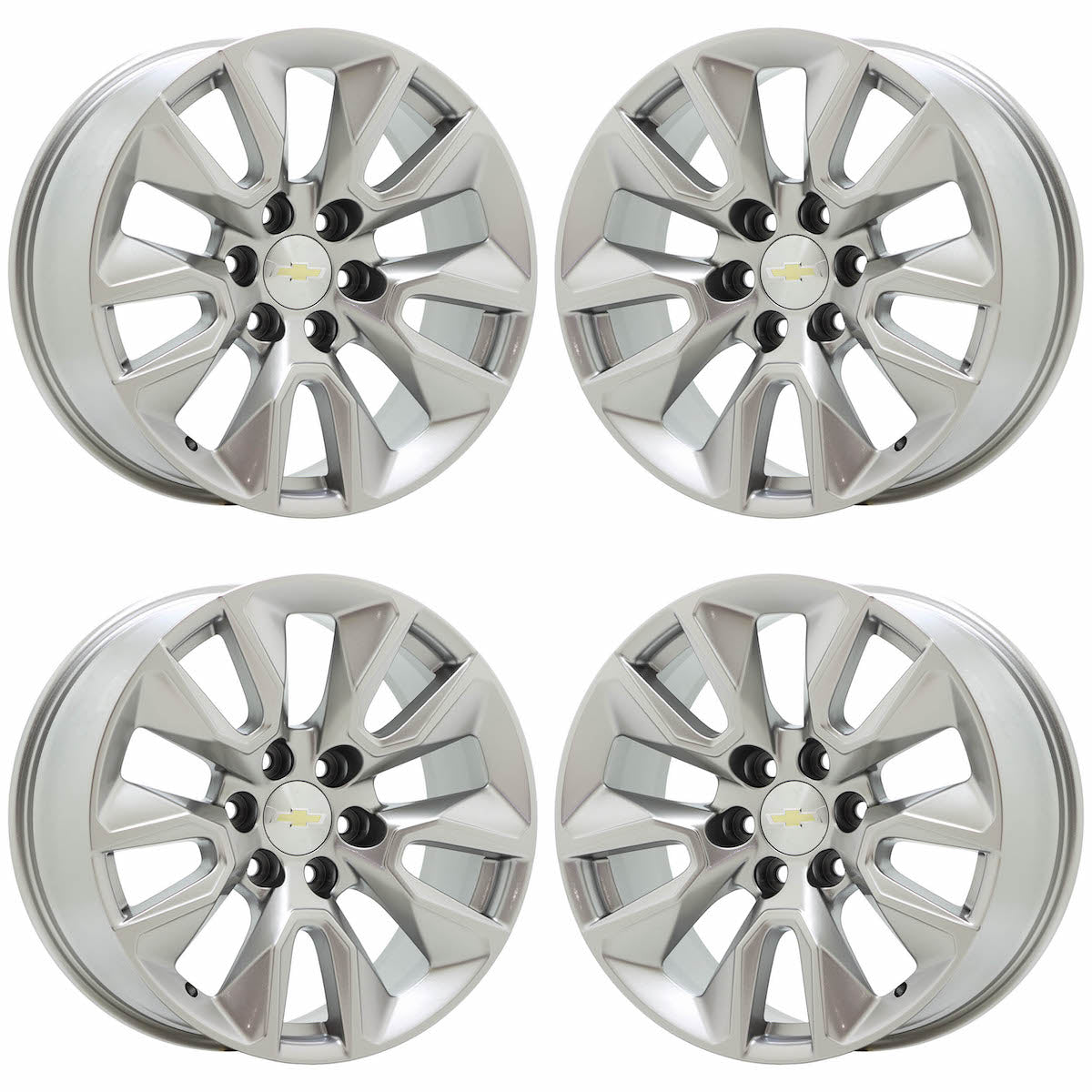 20" Chevrolet Silverado 1500 Satin Chrome wheels rims Factory OEM 5916