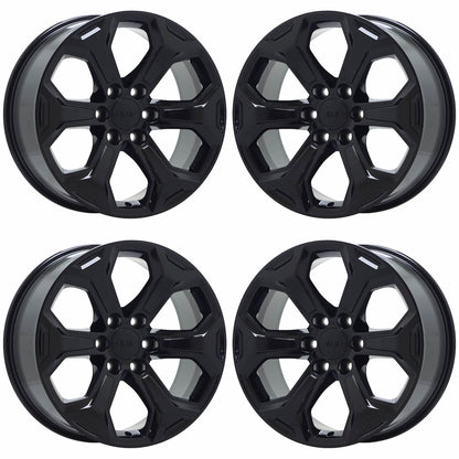 20" GMC Sierra Yukon 1500 Truck Gloss Black wheels rims OEM set 4 at4 EXCHANGE