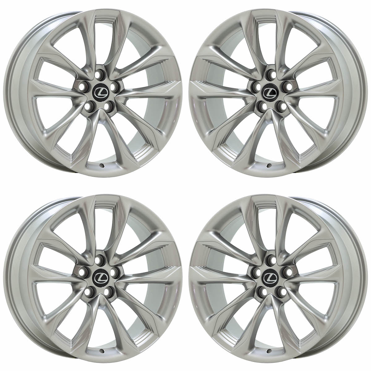 21" Lexus LC500 LC500h Satin Chrome wheels rims Factory 74361 74362 EXCHANGE