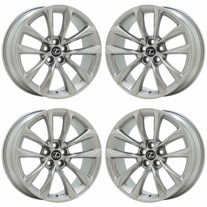 21" Lexus LC500 LC500h Satin Chrome wheels rims Factory 74361 74362 EXCHANGE