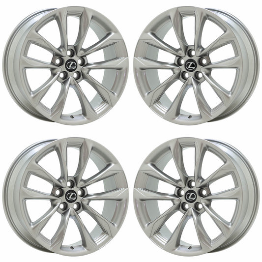 21" Lexus LC500 LC500h Satin Chrome wheels rims Factory 74361 74362 EXCHANGE