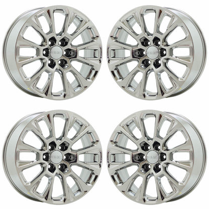 22" GMC Yukon Denali Bright Chrome wheels rim Factory OEM set 85675606 EXCHANGE