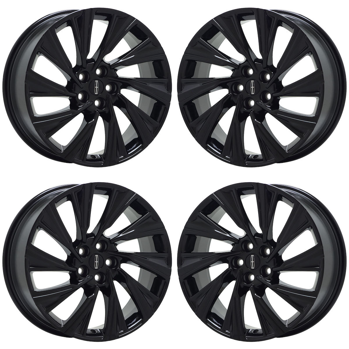 20" Lincoln Aviator Gloss Black wheels rims Factory OEM set alyfs040 EXCHANGE