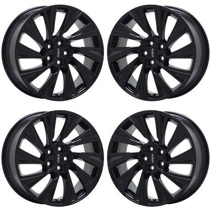 20" Lincoln Aviator Gloss Black wheels rims Factory OEM set alyfs040 EXCHANGE