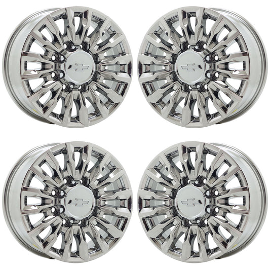 18" Chevrolet Silverado 2500 3500 Bright Chrome wheels rims OEM 14031 EXCHANGE